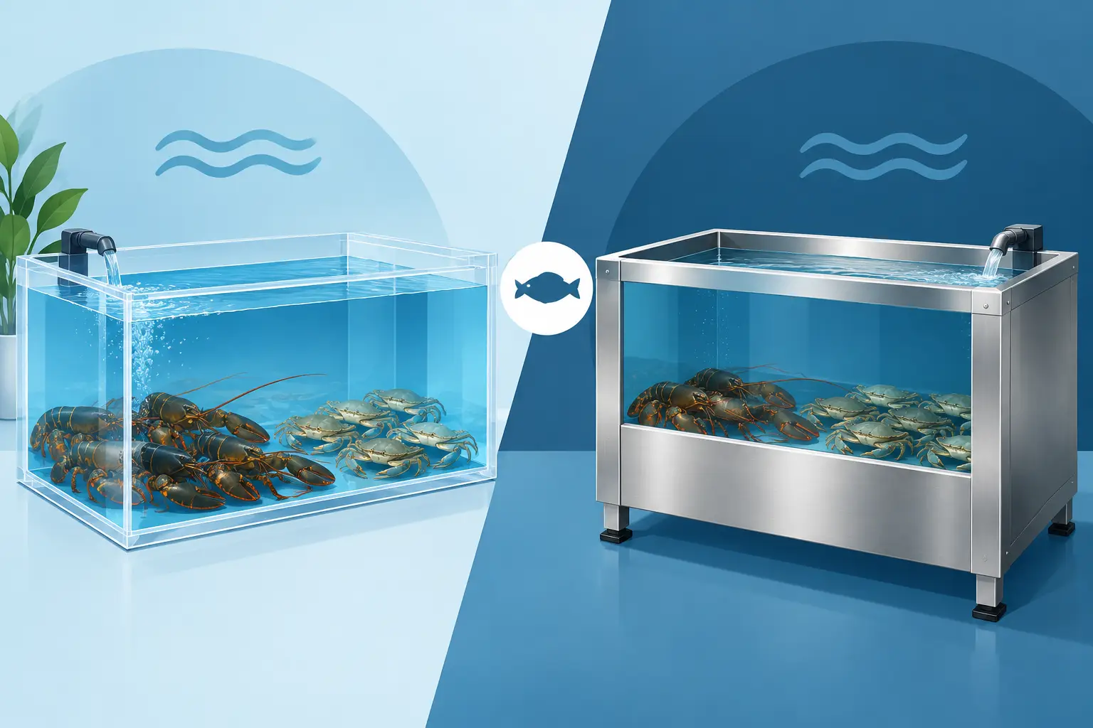 Acrylic Versus Stainless Seafood Tanks Compared